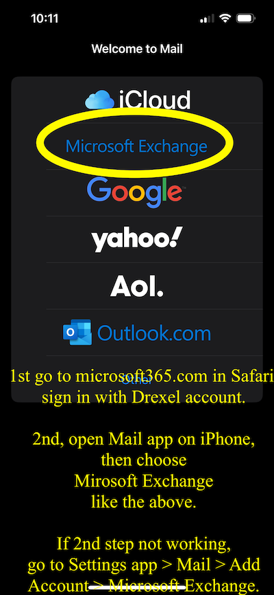 1iOSMailDrexelEmailSetUp