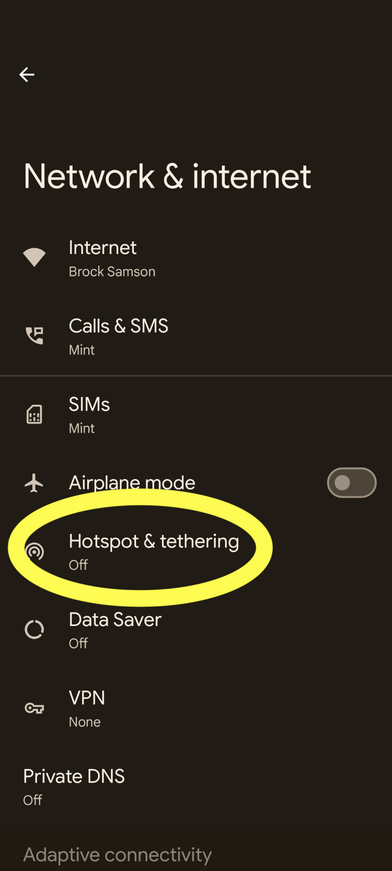 Android Hotspot 3