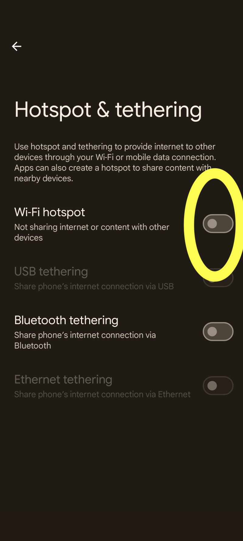 Android Hotspot 4