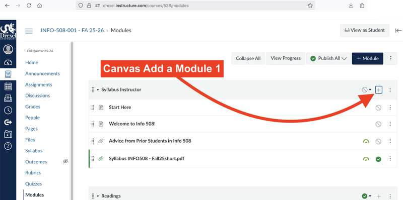 Canvas Add a Module