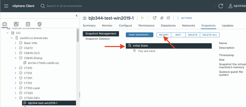 Revert Snapshot
