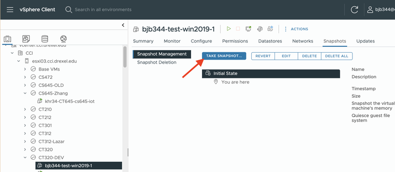 Take Snapshot