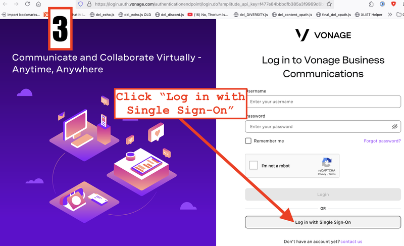 Vonage Login  3